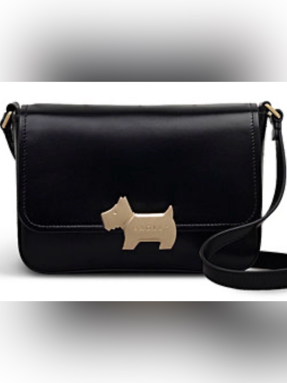 Radley London Percy Grove Black Leather Small Flap Crossbody Bsg New RARE